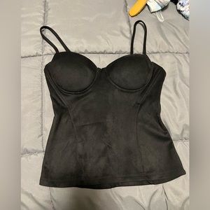 **NEW WITH TAGS!** *NEW LISTING!* Guess black suede bustier top